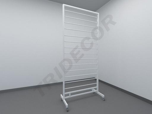 [038292] Suport de prezentare pentru eșarfe și batiste, culoare albă, 180X80X40.5cm