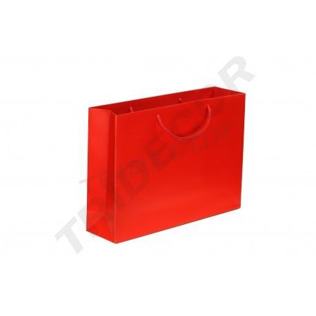 [010989] 红色手提纸袋Bolsa de Papel de Lujo Color Rojo Mate 12Und/Pack 25X9X20