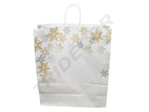 [010931] Pungi de hârtie de celuloză 45X15+19cm fulgi 25 de unități