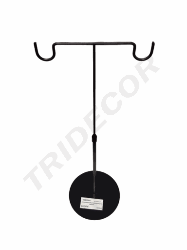 [0091064] 双钩对称黑色包架 Expositor Doble Gancho Simetria Negro 35.5-64cm(Altura)x23cm(Ancho)x18cm(Base)