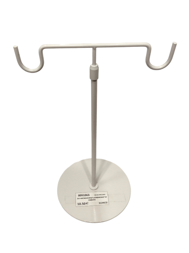 [0091065] Doppelhaken Display Symmetrie Weiß 35,5 64cm(Höhe)x23cm(Breite)x18cm(Basis)
