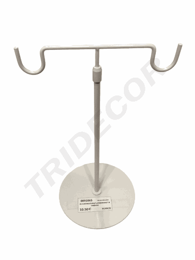 [0091065] Expositor Doble Gancho Simetría Blanco 35,5 64cm(Altura)x23cm(Ancho)x18cm(Base)
