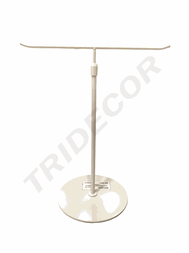 [0091062] T形杆挂包架白色 Expositor Doble Simetria Blanco 36-64cm(Altura)x30cm(Ancho)x18cm(Base)