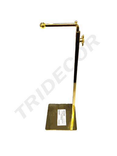 [0091060] L型哑光单边挂包架金色38-69cm(高)x8.5cm(宽)x13X13cm(底座) Expositor Simple Dorado 38-69cm(Altura)x8.5cm(Ancho)x13X13cm(Base)