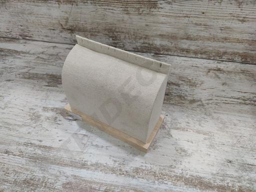 [0091040] 首饰架木头带布 手链/项链 Expositor Madera y Lino para Pulsera y Collar