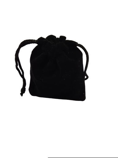 [009701] Sac en Velours Noir avec Cordon 7X9cm 50U/Pack