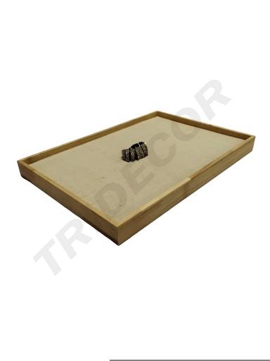 [0091024] 麻布戒子盒 Expositor Joyería Madera Con Lino 50Und/caja