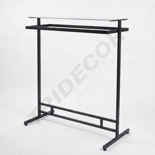 [038225] Cabide preto retangular de dois lados com cristal