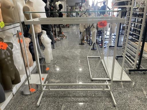 [038005] Cabide Branco Retangular de Dupla Face com Cristal