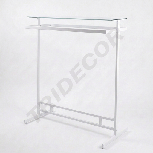 [038005] Cuier alb rectangular pe două fețe cu cristal