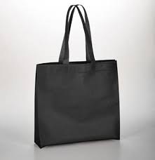 [A010382] Sac en tissu noir 70Gsm avec poignée 50X40+12cm 25 unités/paquet