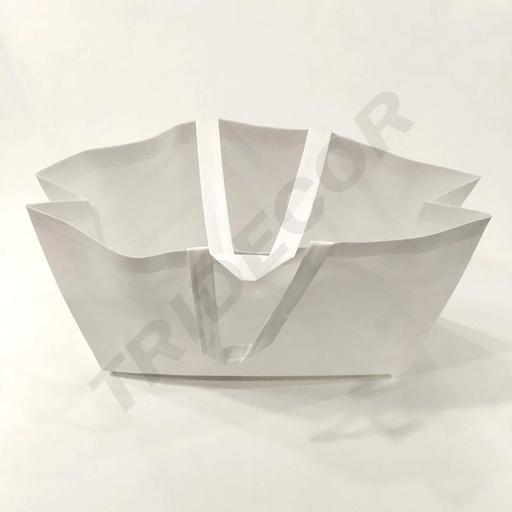 [010506] Bolsa de Tela 70G con Asa Larga, Color Blanco, 35X25+12cm, 25 unidades/Paquete