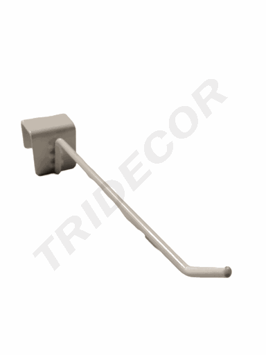 [001501] 白色卡扁管钩 Gancho Blanco para TuboTubo Rectangular 15cm 200/caja