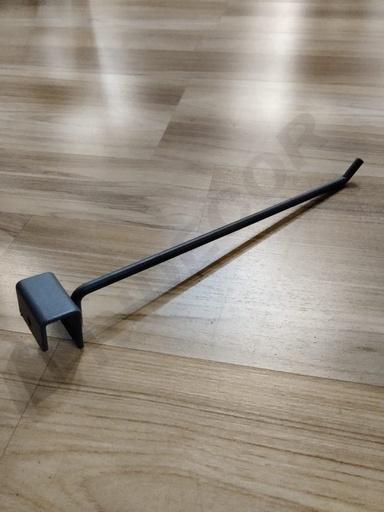 [001045-MG2] Ganchos grises mate para tubo rectangular 25cm 6mm 200 unidades/caja