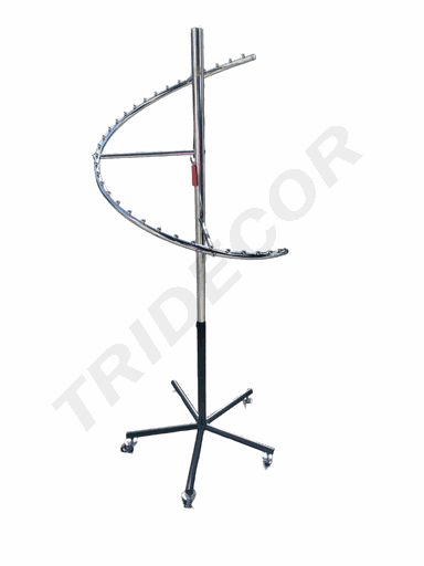 [038305] Portemanteau Tube 38mm Forme "S" 70x150cm