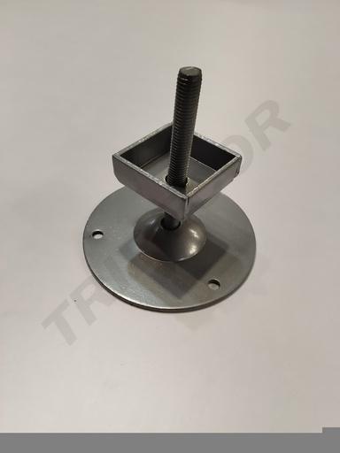 [006075] 可调方管灰色底座 Base para Tubo Cuadrado Gris 38x38mm
