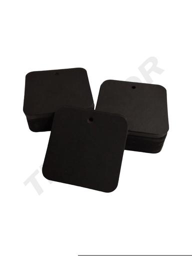 [6014029] Etiquetas De Precio Cuadrado Negro 5X5Cm 100Und
