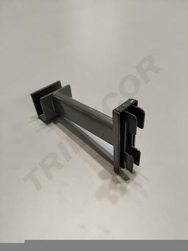 [002056] 双鱼尾灰色扁管托Soporte tubular rectangular gris para tubo de 5cm 50caja