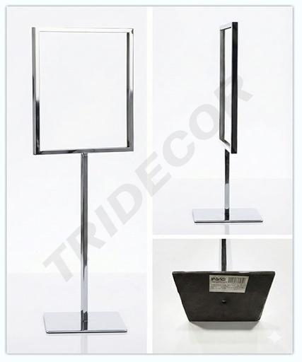 [009776] Cadre chromé avec base 28*20