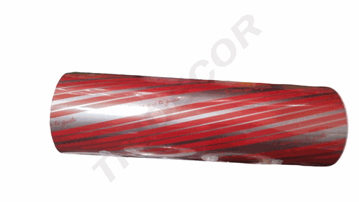 [014177] Papel de Regalo ¨Espero Que Te Guste¨ Rojo Y Plata 31cm