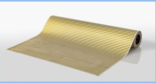 [014176] Papel De Regalo Lineas Doradas Y Blancas 62cm 4 kg