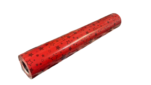 [014176] Papel de Regalo Rojo Con Estrellas 62 cm