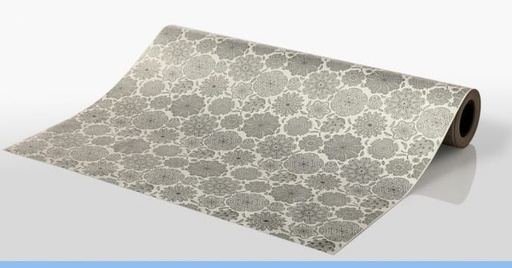 [014177] Papel De Regalo Estampado Plateado 31cm 2kh