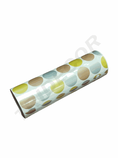 [014177] Papel de Regalo Fucsia y Azul con Fondo Amarillo 31cm