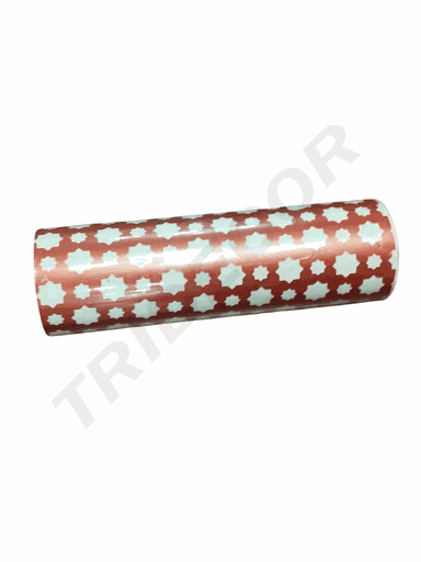 [014177] Papel de Regalo Fondo Rojo Con Copos 31cm