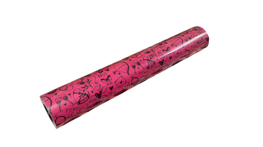 [014176] Papel de regalo rojo con detalles dorados 62cm