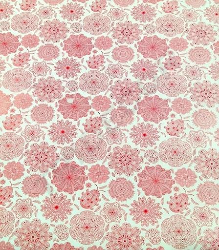 [014176] Rotes Mandalas Geschenkpapier 62 cm