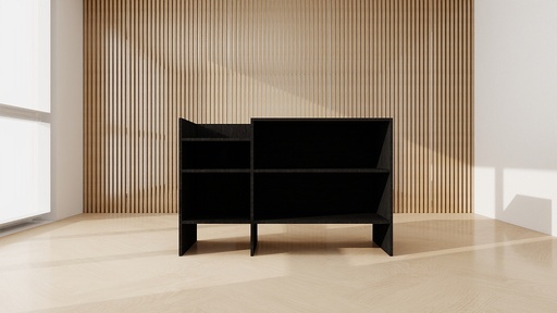 [0270020] Mostrador Simple Blanco/Negro 120x90x50 Cm