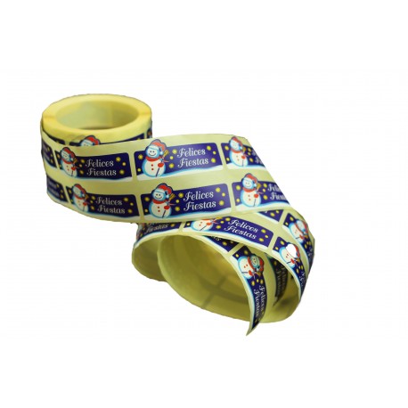 [014492-500] Etiquetas Navideñas Muñeco De Nieve 500 Pegatinas