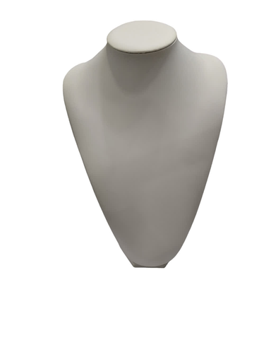 [009170] Expositor Collar En Polipiel Blanco 26.5x22x12cm