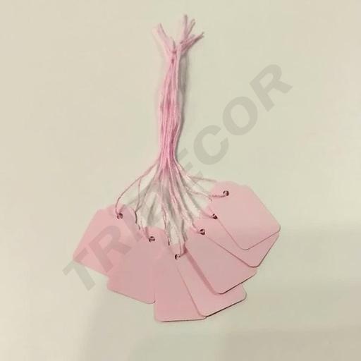 [014318] Etiquetas retangulares de linha rosa Ref12930 100U/Pack