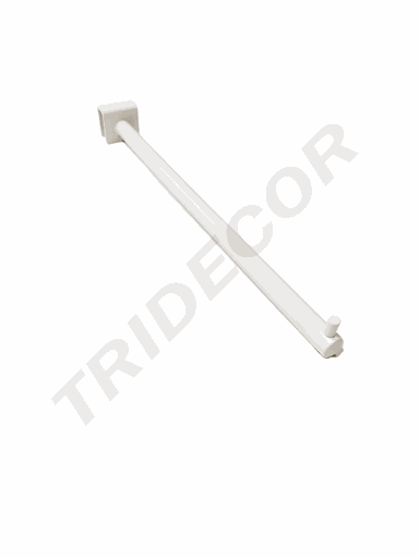 [001061] 卡扁管白色圆管一钉 35cm 16mm Gancho Con Un Clavo Color Blanco para El Tubo Rectángulo 50/caja