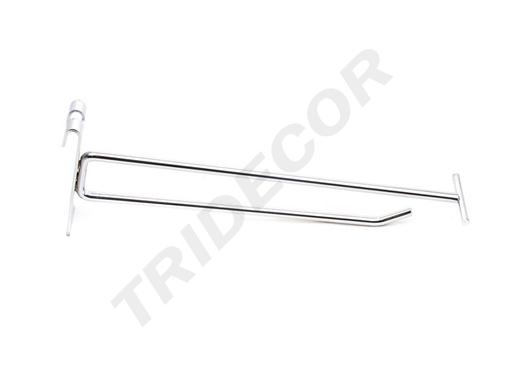 [001152] 双线电镀带价格牌网钩 Ganchodoble Cromado para Malla Con Porta Precio 20cm 100/caja