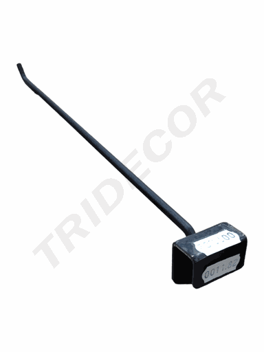 [001182-MG2] 灰色磨砂卡扁管钩 Gancho Gris para El Tubo Rectangular 6mm 35cm