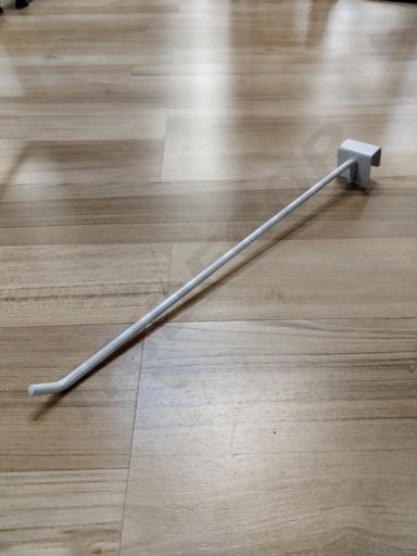 [001504] 白色卡扁管钩 Gancho Blanco para Tubo Rectangular 6mm 35cm 200Caja