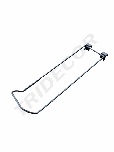 [001521-MG2] 双线灰色球架带价格牌卡扁管 Soportes Doble Cris de Balone Con Portapreciopara Tubo Rectangular 