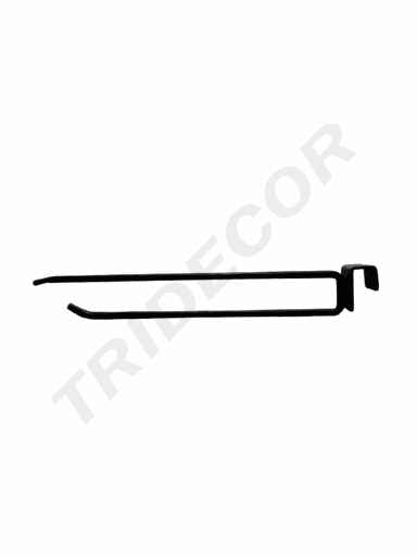 [001717] Gancho duplo com suporte de preço para tubo retangular, 6 mm