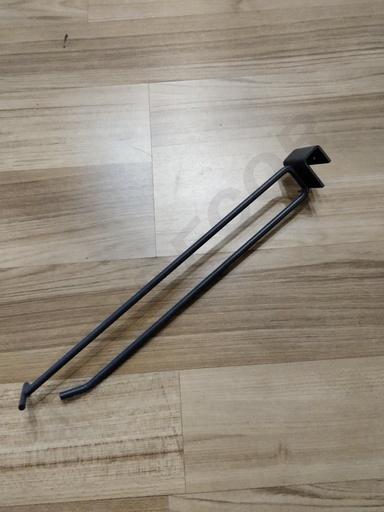 [001719-MG2] Gancho Gris Con Soporte De Precio Para Tubo Rectangular 35Cm 6Mm