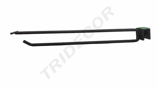 [001720MG2] Grauer Haken für Rechteckrohr 35cm 8mm