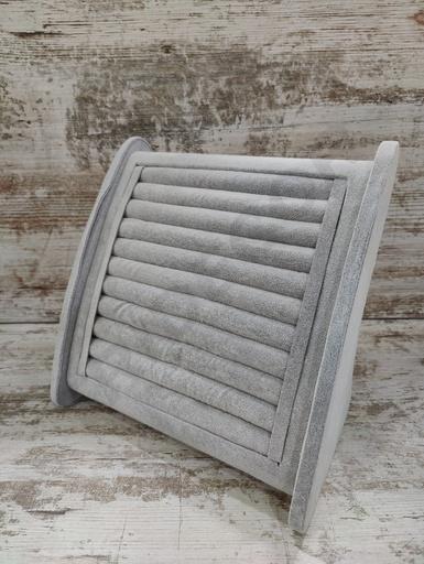 [009936] 曲线形L型展示环 灰色天鹅绒